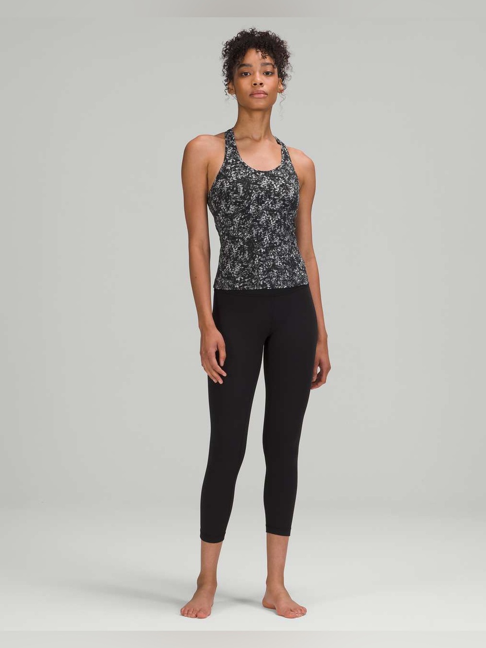 Lululemon Cool Racerback Tank Shorter Length - Blossom Overlay Starlight Multi